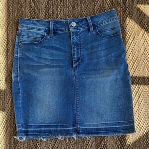 bebe Classic Blue Denim Mini Skirt